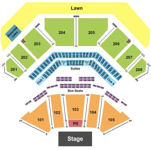 Credit Union 1 Amphitheatre AJR Seating Chart